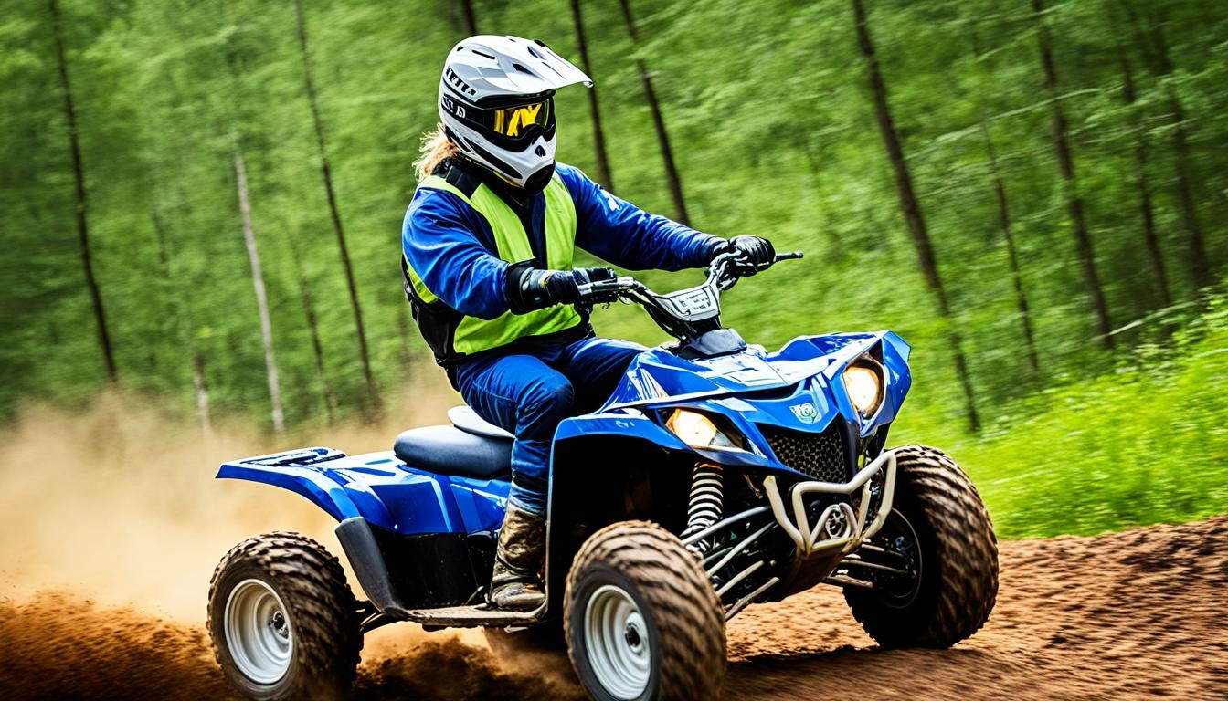 Riders on ATVs driving through vineyards and hills near Zahlé, Lebanon